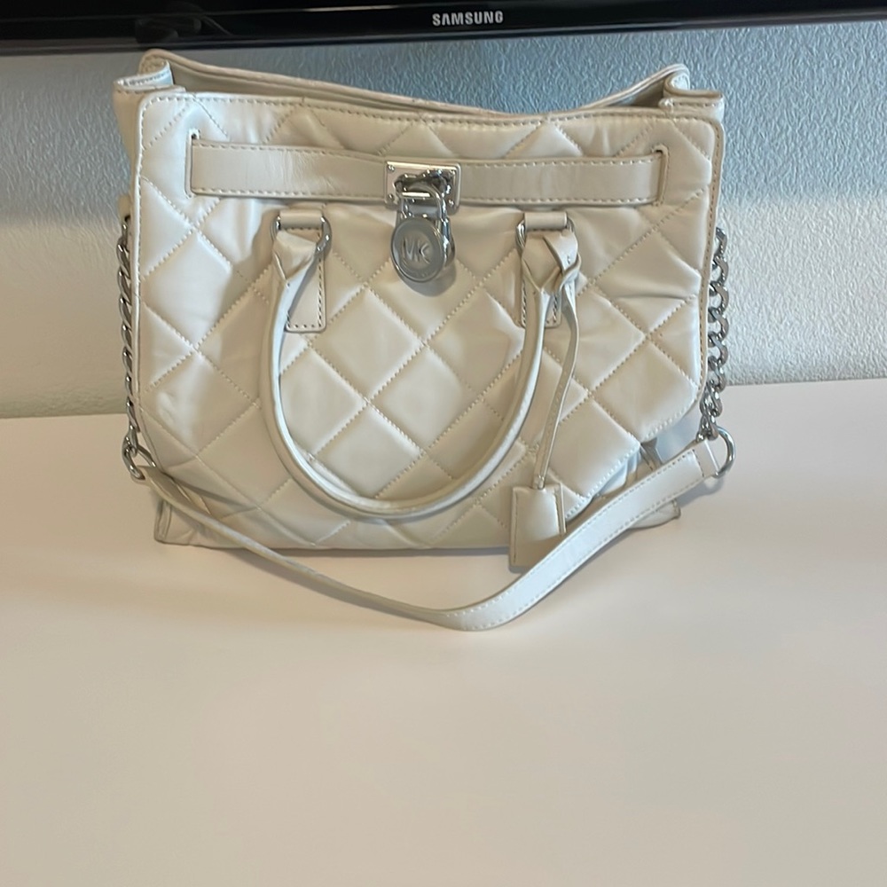 Used white/crème Michael Kors purse